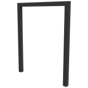 Lean-on hoop made of steel tube | Square tube 60 x 60 mm | without cross bar | total width: 1000 mm | hot-dip galvanized and coated DB 703